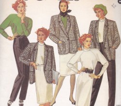 2666 86 KNIT LS TOP, 1 BUTTON JACKET, SKIRT,PANTS PATTERN 12